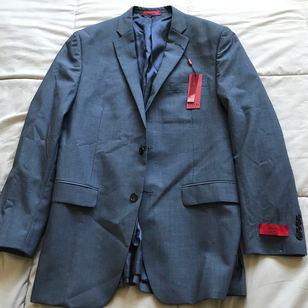 Alfani Mid-Blue Men’s Suit. Blazer & Trousers